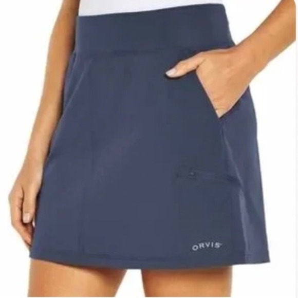 Orvis Pants - Orvis Women's Skort‎ Blue Moisture Wicking Lightweight Golf Leisure